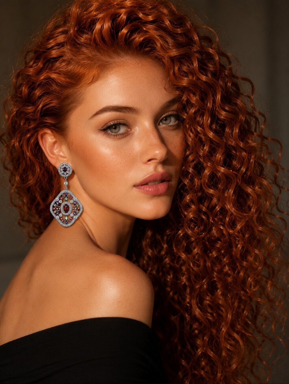 Luxury Multicolor Cubic Zirconia Statement Drop Earrings